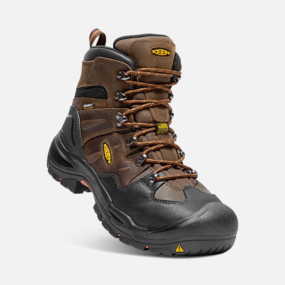 Botte de Travail Keen Homme Marron/Noir | Coburg 6\" Waterproof (Steel Toe) | CDHMV-1659